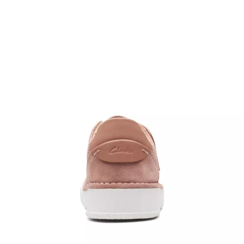 New Clarks Craft Cup Lace Sneakers Soft Girl 11 Rose Suede Pink Low Top Comfort‎